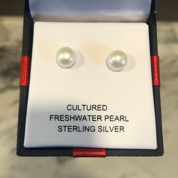 Jewelry - Cultured Freshwater Pearl Earrings Sterling Silver